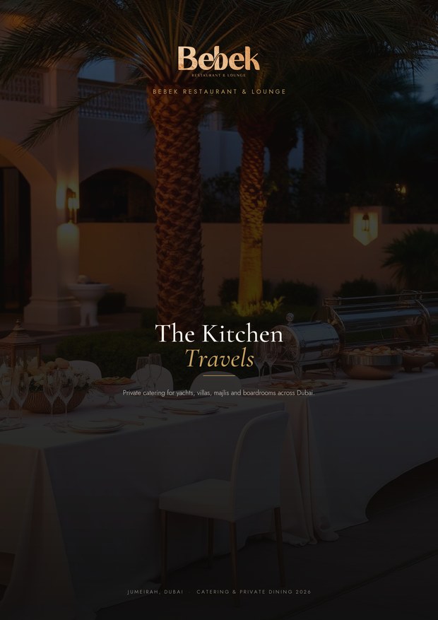Bebek catering brochure cover mockup