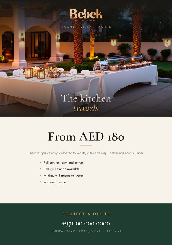 Catering flyer print mockup