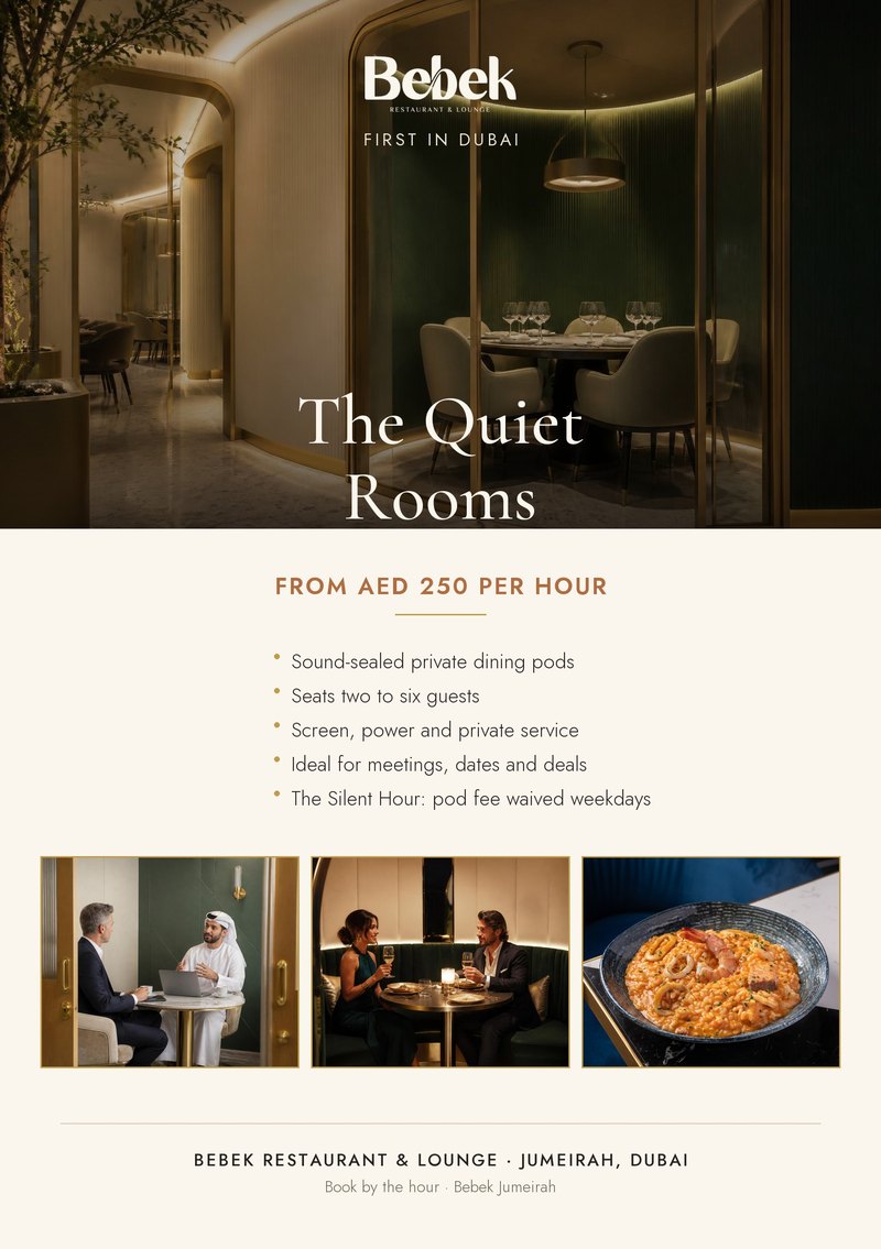 Quiet Rooms flyer print mockup