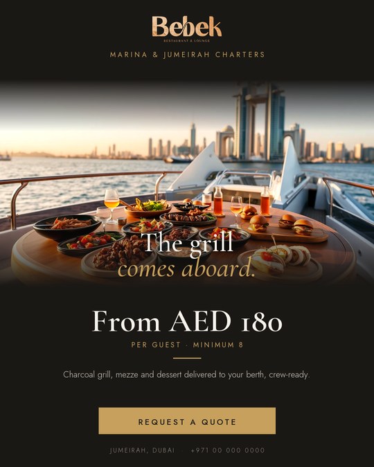 Yacht Catering social media campaign mockup